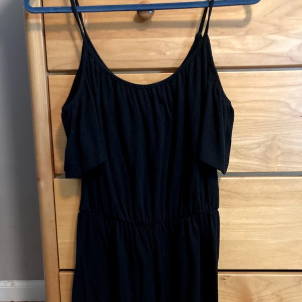 Cold Shoulder Black Romper
